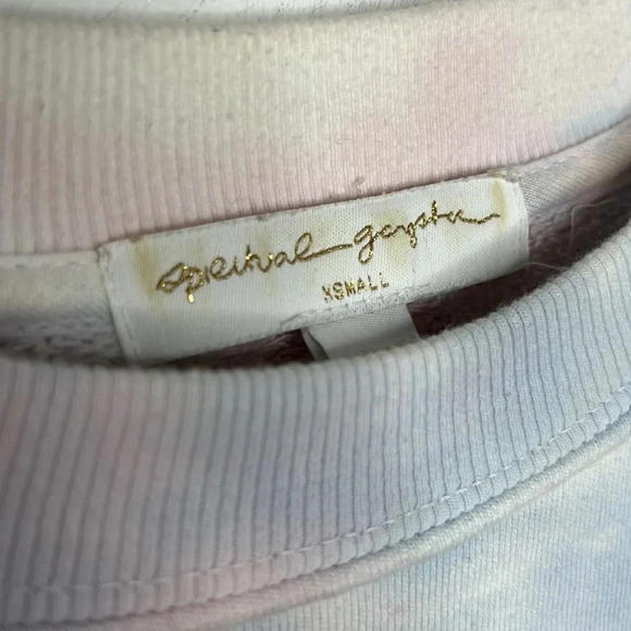 SPIRITUAL GANGSTER Happiness Is The Way Tie Dye Watercolor Crewneck Sweatshirt - Picture 13 of 15